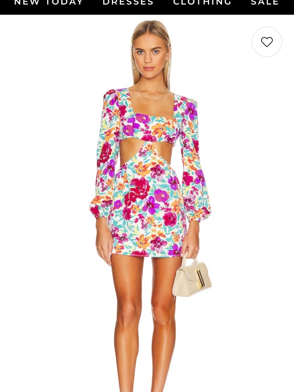 Sonya Cut Out Dress in Purple Floral from Revolve